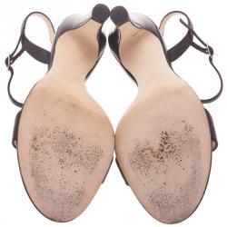 مملوكة مسبقًا Giuseppe Zanotti Grey Jeweled Suede Sandals Size 38.5