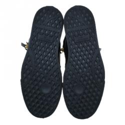 Pre Owned Giuseppe Zanotti Black Leather High Top Sneakers Size 39