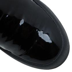 Pre Owned Giuseppe Zanotti Black Patent Eve Slip On Size 37.5