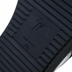 Pre Owned Giuseppe Zanotti Black Patent Eve Slip On Size 37.5