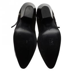 Pre Owned Giuseppe Zanotti Black Suede Guns 55 Zip Detail Ankle Boots Size 41