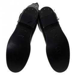 مملوكة مسبقًا Giuseppe Zanotti Black Leather Zip Trimmed Cobain Knee Boots Size 41