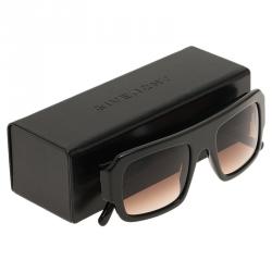 Givenchy Brown SGV686 Rectangle Sunglasses