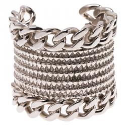 Givenchy Armadillo Silver Tone Cuff Bracelet