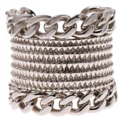 Givenchy Armadillo Silver Tone Cuff Bracelet