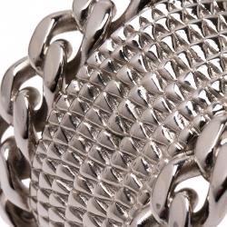 Givenchy Armadillo Silver Tone Cuff Bracelet