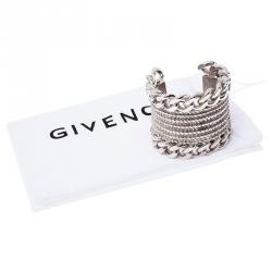 Givenchy Armadillo Silver Tone Cuff Bracelet
