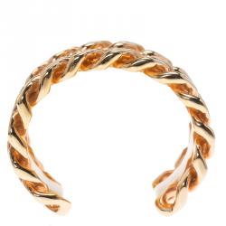 Givenchy Armadillo Gold Tone Cuff Bracelet Size 17 cm