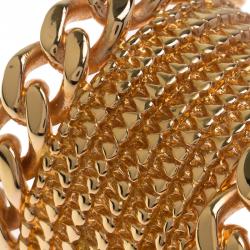 Givenchy Armadillo Gold Tone Cuff Bracelet Size 17 cm