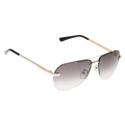 Pre Owned Givenchy Silver and Black SGV465 Aviator Sunglasses