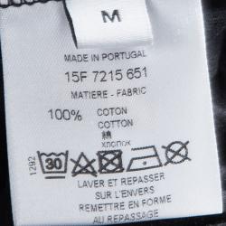 Pre Owned Givenchy Black Cotton Jersey Zip Detail Leggings M