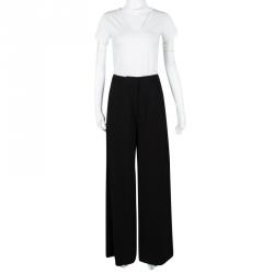 Givenchy Black High Waist Wide Leg Trousers M