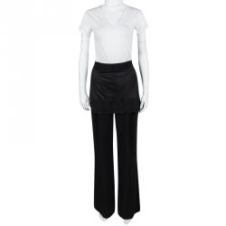 Givenchy Black Lace Trim Skirt Detail Trousers M