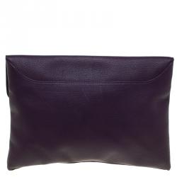 Pre Owned حقيبة كلاتش جيفنشي انفيلوب انتيغونا متوسطة جلد بنفسجية