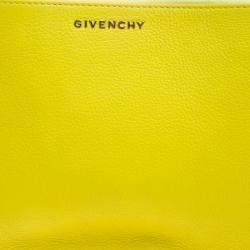Pre Owned Givenchy Yellow Leather Pouch