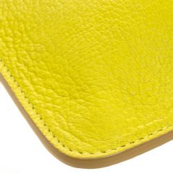Pre Owned Givenchy Yellow Leather Pouch