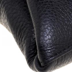 مملوكة مسبقًا Givenchy Black Leather Medium Antigona Envelope Clutch