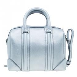 Givenchy Silver Leather Mini Lucrezia Duffel Bag