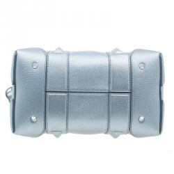 Givenchy Silver Leather Mini Lucrezia Duffel Bag
