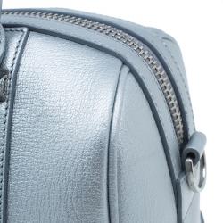 Givenchy Silver Leather Mini Lucrezia Duffel Bag