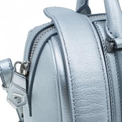 Givenchy Silver Leather Mini Lucrezia Duffel Bag