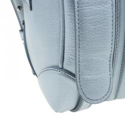 Givenchy Silver Leather Mini Lucrezia Duffel Bag