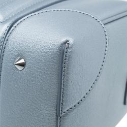 Givenchy Silver Leather Mini Lucrezia Duffel Bag