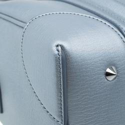 Givenchy Silver Leather Mini Lucrezia Duffel Bag