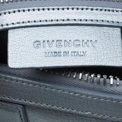 Givenchy Silver Leather Mini Lucrezia Duffel Bag