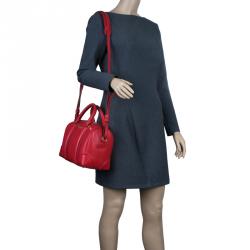 Givenchy Red Leather Medium Lucrezia Duffle Bag