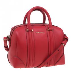Givenchy Red Leather Medium Lucrezia Duffle Bag