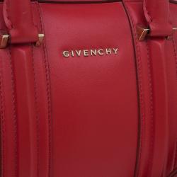 Givenchy Red Leather Medium Lucrezia Duffle Bag