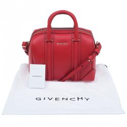 Givenchy Red Leather Medium Lucrezia Duffle Bag