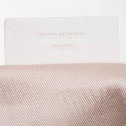 Pre Owned Givenchy Beige/Grey Coated Canvas Logo Print Hobo