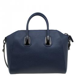 مملوكة مسبقًا Givenchy Navy Leather Medium Antigona Satchel