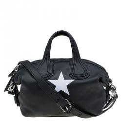 Pre Owned Givenchy Black Leather Micro Nightingale Tote