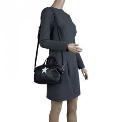 Pre Owned Givenchy Black Leather Micro Nightingale Tote