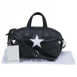 Pre Owned Givenchy Black Leather Micro Nightingale Tote