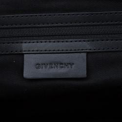 Givenchy Black/Off White Logo Print Coated Canvas Antigona Shopper Tote