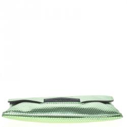 Pre Owned Givenchy Metallic Green Antigona Envelope Clutch