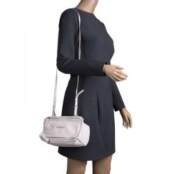 Pre Owned Givenchy Off White Leather Mini Pandora Pouch