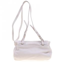 Pre Owned Givenchy Off White Leather Mini Pandora Pouch