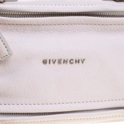 Pre Owned Givenchy Off White Leather Mini Pandora Pouch