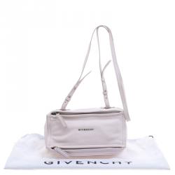 Pre Owned Givenchy Off White Leather Mini Pandora Pouch