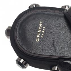 مملوكة مسبقًا Givenchy Black Embellished PVC Heel Sandals Size 38.5