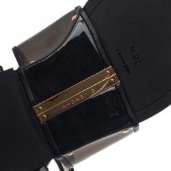 مملوكة مسبقًا Givenchy Black Embellished PVC Heel Sandals Size 38.5