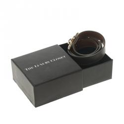 Givenchy Obsedia Brown Leather Gold Tone Wrap Around Bracelet