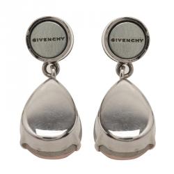 مملوكة مسبقًا أقراط جيفنشي كريستال بكريستال وردي ومغناطيس فضي اللون