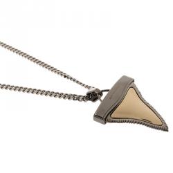 Givenchy Shark Tooth Gold and Silver Tone Necklace