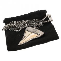 Givenchy Shark Tooth Gold and Silver Tone Necklace